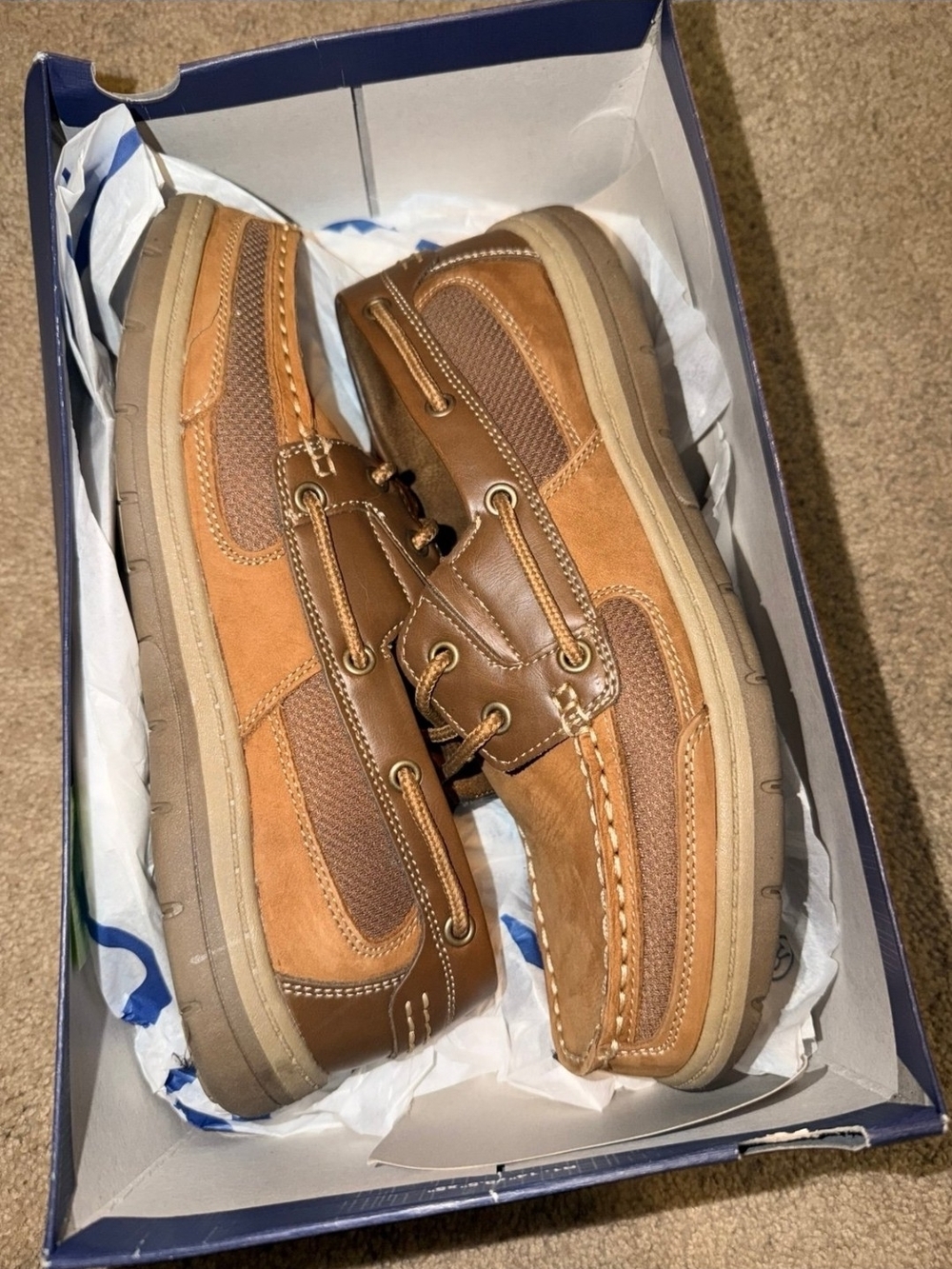 Croft & Barrow Men's Leather Loafers / Boat Shoes - Size 10